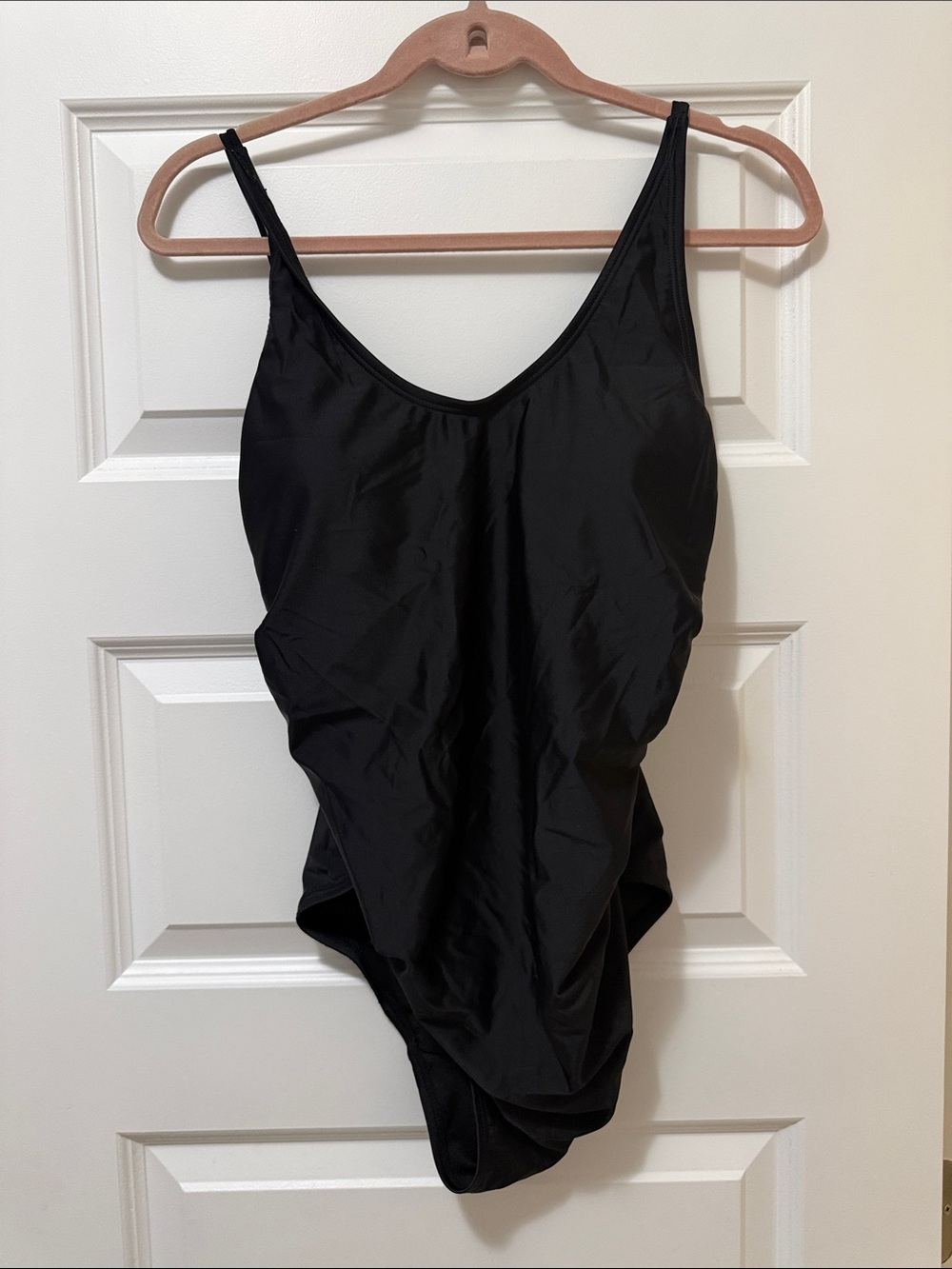 Pink Blush black one piece maternity bathing suit